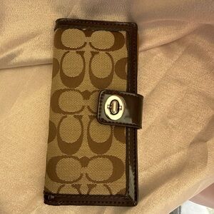 Brown Signature Canvas Wallet